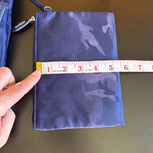 Baggallini Hillcrest Hobo Crossbody Bag with RFID Wristlet Blue Camo Lightweight - Picture 9 of 13